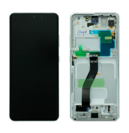 LCD e Vidro Completo Silver Samsung Galaxy S21...