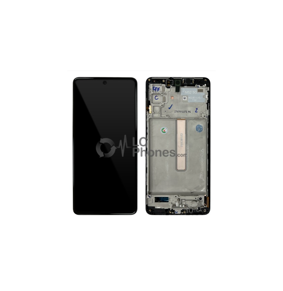 LCD e Vidro Completo Black Samsung Galaxy M52 5G M526B