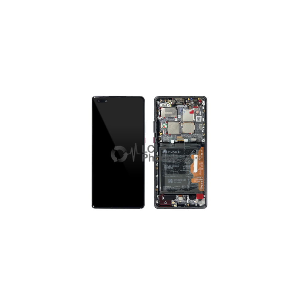 LCD e Vidro Completo com Bateria Black Huawei Mate 40 Pro