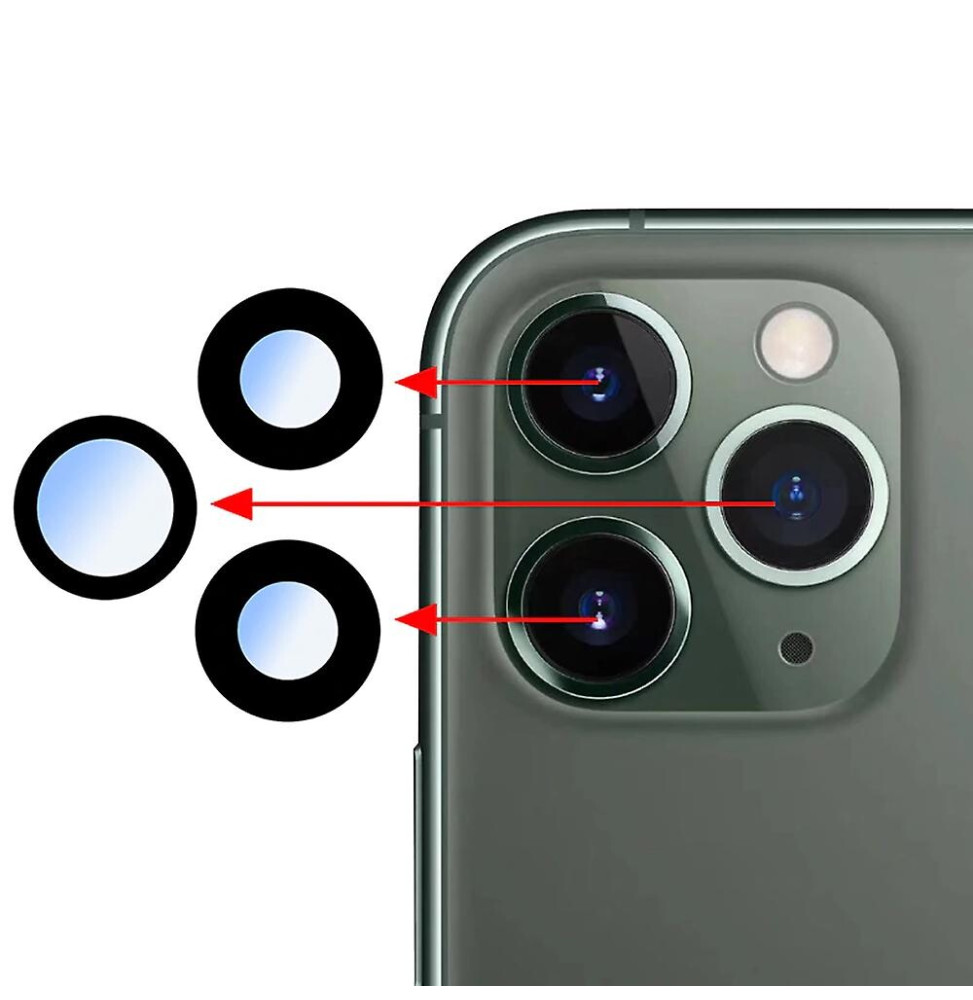 Vidros de Proteção da Câmara Traseira iPhone 11 Pro